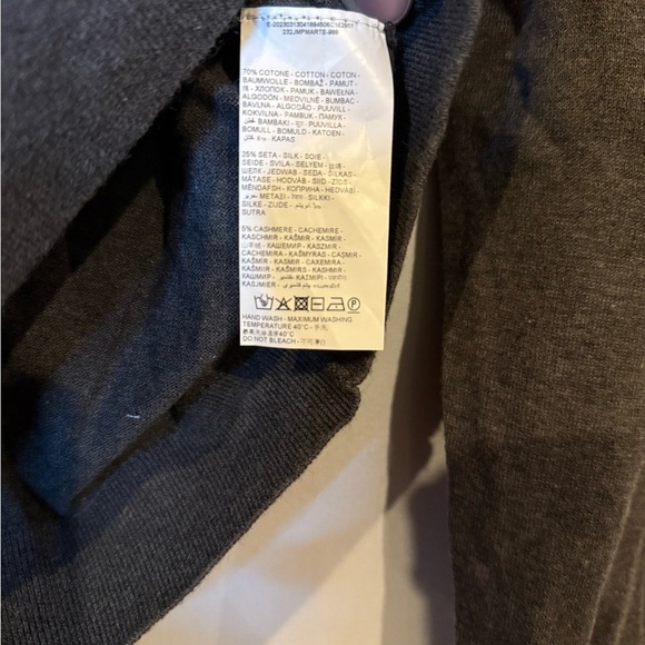 OVS Fashion PIOMBO Men's Large Cotton Blend Gray Sweater - Picture 3 of 3